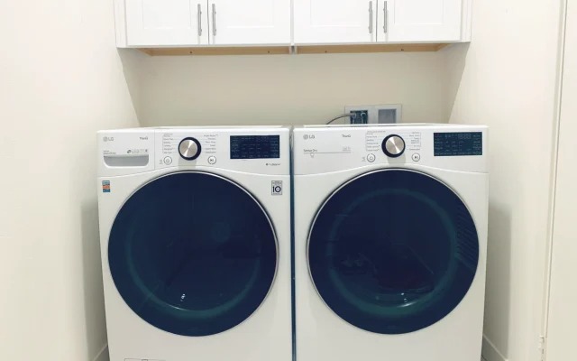 In-unit washer and dryer in a private laundry closet